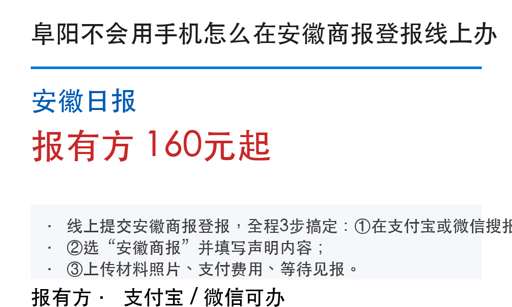 阜阳登报挂失:安徽商报_报有方