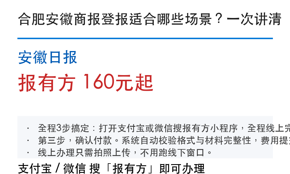 合肥登报挂失：安徽商报_报有方