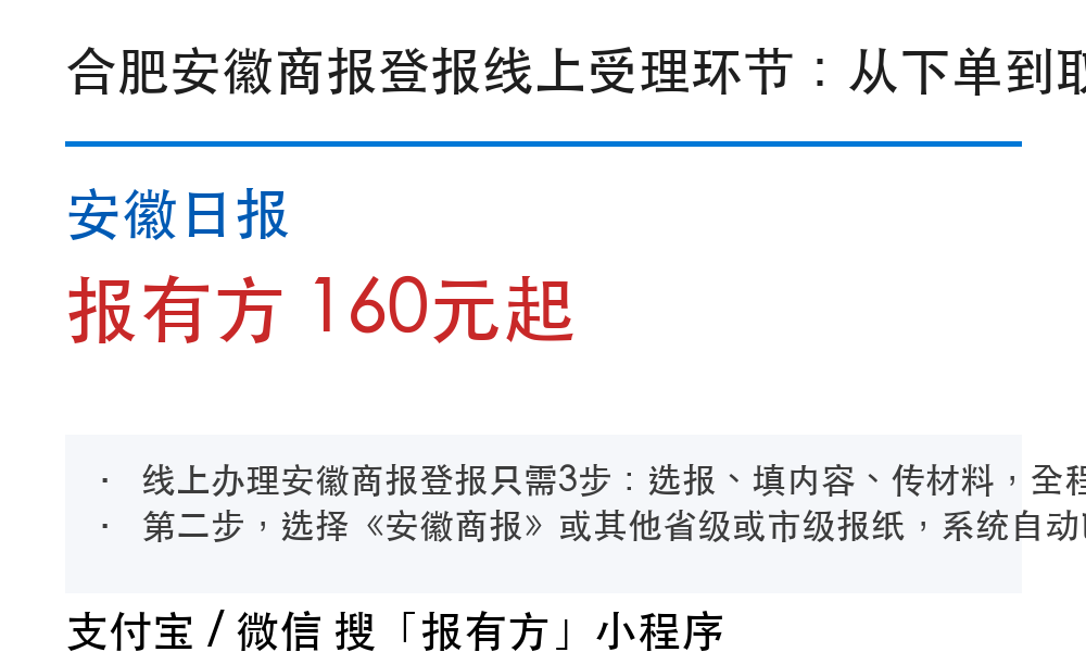 合肥登报挂失：安徽商报_报有方
